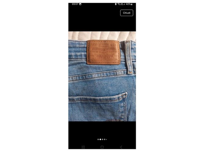 Autre Marque Vaqueros Levi's 721 Skinny Azules Algodón W28 L30 - vista 10