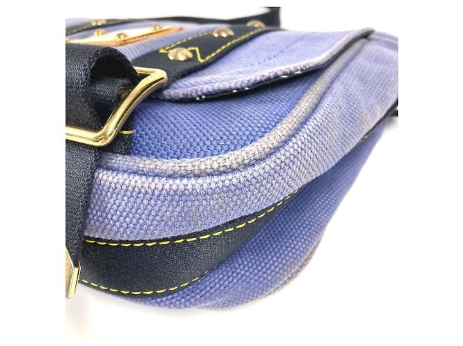 LOUIS VUITTON M40081 Antigua Bezas PM Borsa a Spalla Blu - vista 6