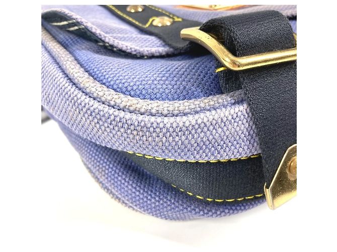 LOUIS VUITTON M40081 Antigua Bezas PM Borsa a Spalla Blu - vista 7