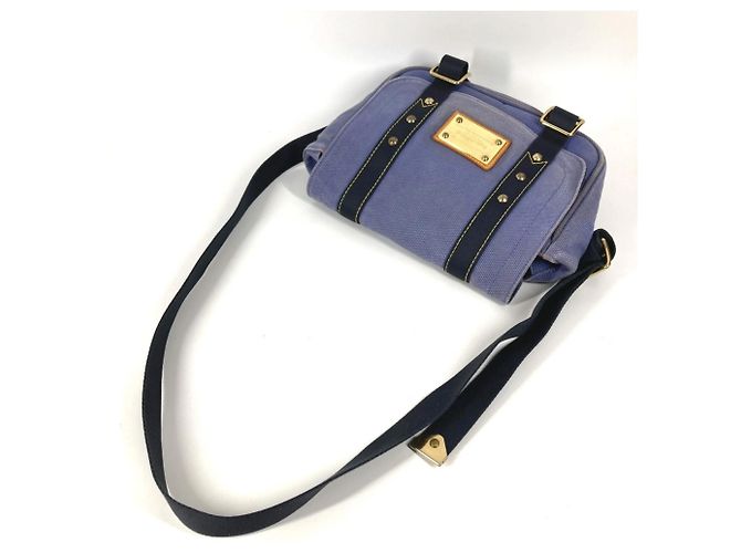 LOUIS VUITTON M40081 Antigua Bezas PM Borsa a Spalla Blu - vista 8