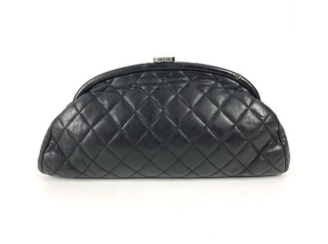 Borsa clutch in pelle nera Chanel Nero - vista 2