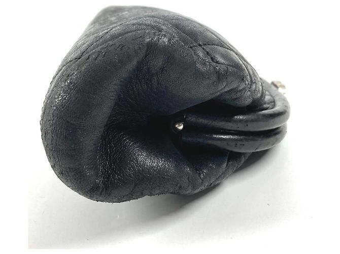 Borsa clutch in pelle nera Chanel Nero - vista 3