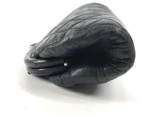 Borsa clutch in pelle nera Chanel Nero - vista 4