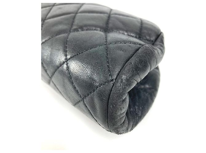 Borsa clutch in pelle nera Chanel Nero - vista 6