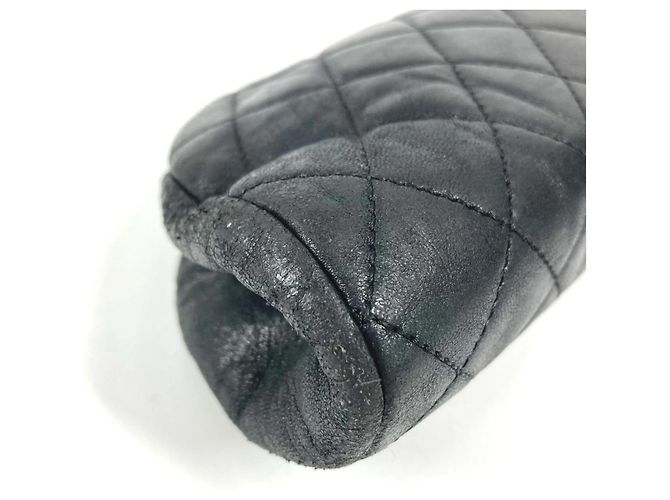 Borsa clutch in pelle nera Chanel Nero - vista 7
