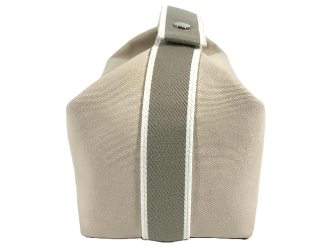 Hermès Pochette GM nera Hermes Brid Beige - vista 3
