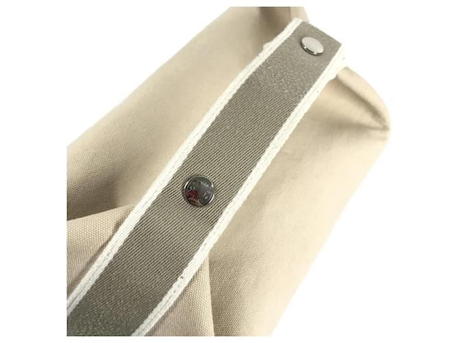 Hermès Pochette GM nera Hermes Brid Beige - vista 7