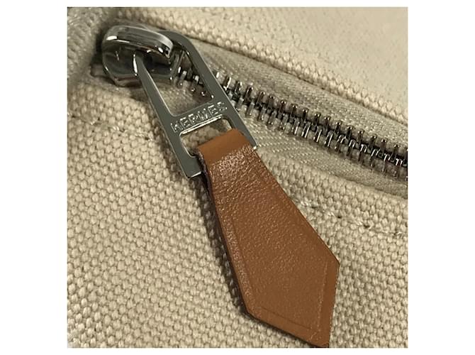 Hermès Pochette GM nera Hermes Brid Beige - vista 9