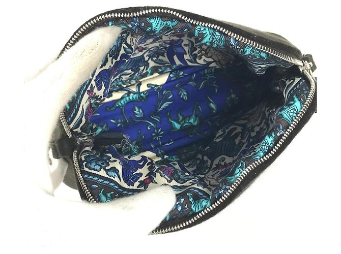 Silk In Pochette per il trucco Serie Logo Hermès Nero Blu - vista 10