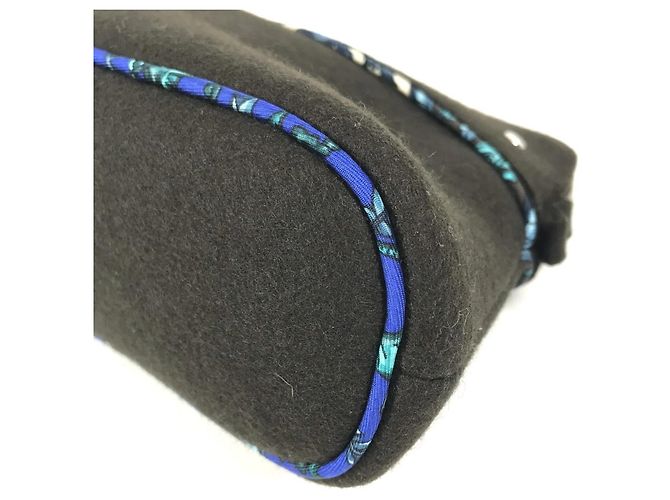 Silk In Pochette per il trucco Serie Logo Hermès Nero Blu - vista 6