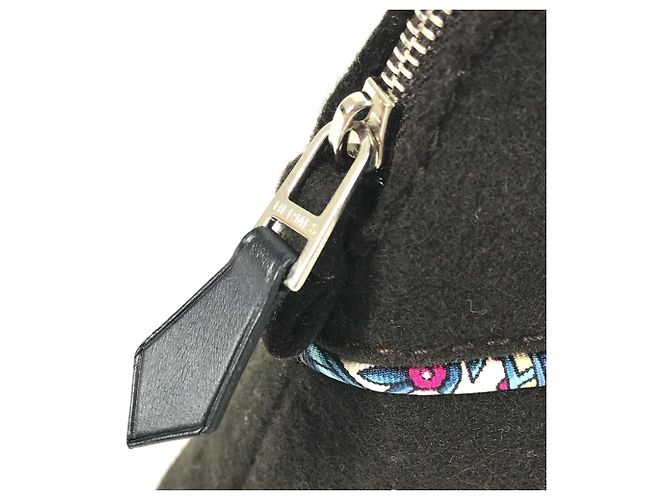Silk In Pochette per il trucco Serie Logo Hermès Nero Blu - vista 8