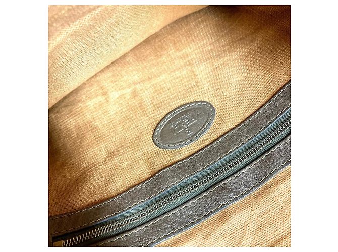 Borsa a tracolla FENDI Selleria Logo Marrone Metallico - vista 16