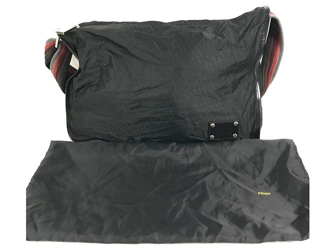 Fendi Zucca Logo Umhängetasche Schwarz - Ansicht 15