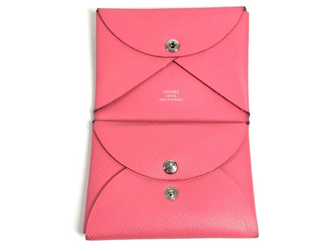 Monedero Duo Calvi de Hermès Rosa - vista 12