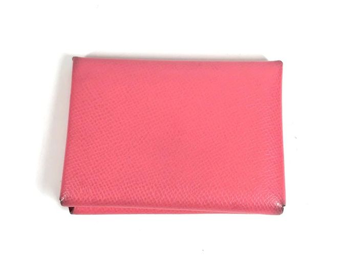 Monedero Duo Calvi de Hermès Rosa - vista 3
