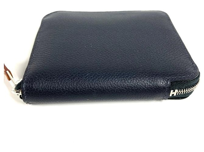 Monedero de seda Azap de Hermès Azul marino - vista 3