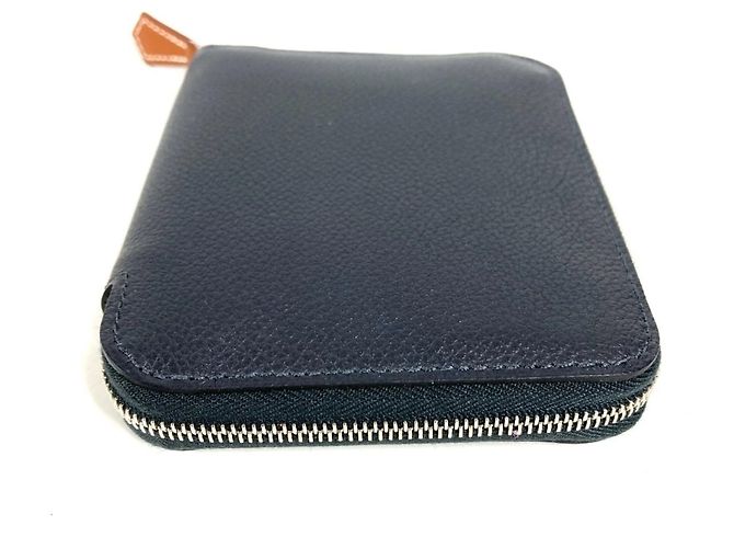 Monedero de seda Azap de Hermès Azul marino - vista 4