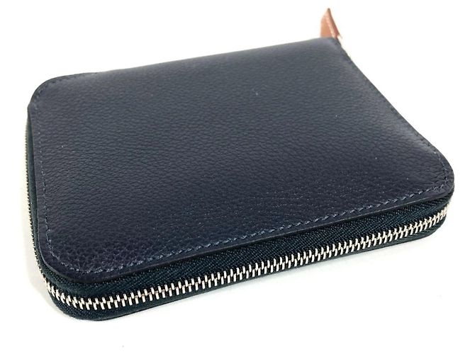 Monedero de seda Azap de Hermès Azul marino - vista 5