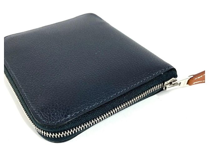 Monedero de seda Azap de Hermès Azul marino - vista 6