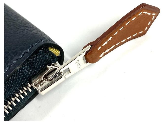 Monedero de seda Azap de Hermès Azul marino - vista 7