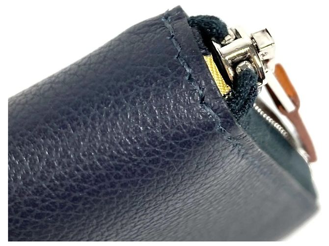 Monedero de seda Azap de Hermès Azul marino - vista 8