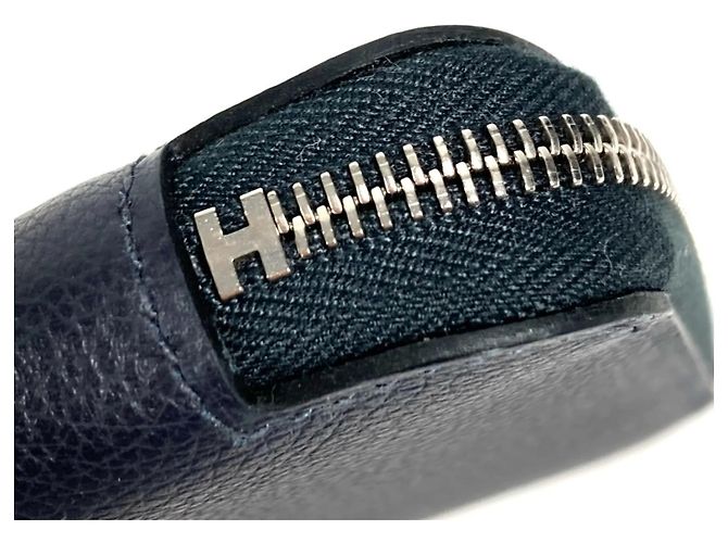 Monedero de seda Azap de Hermès Azul marino - vista 9