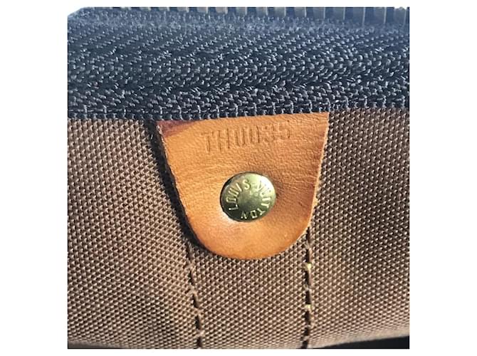 Keepall 45 Monogram Ciliegia Louis Vuitton Marrone Rosso Monogramma - vista 17