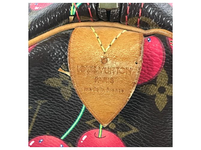 Keepall 45 Monogram Ciliegia Louis Vuitton Marrone Rosso Monogramma - vista 6