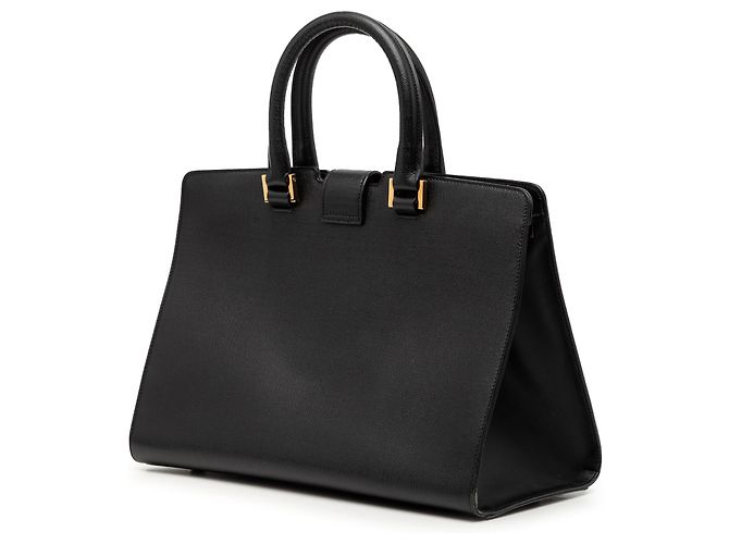 Bolso cabas Chyc pequeño de cuero texturizado negro de Saint Laurent - vista 2