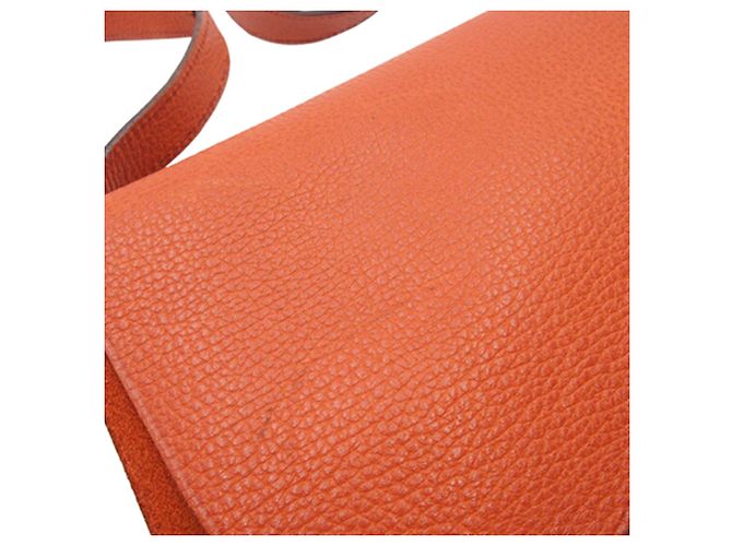 Bolso Colorado PM en Vaca Liege naranja y Tela Hermès - vista 11