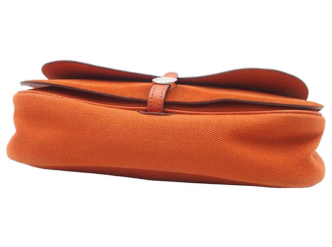 Bolso Colorado PM en Vaca Liege naranja y Tela Hermès - vista 3