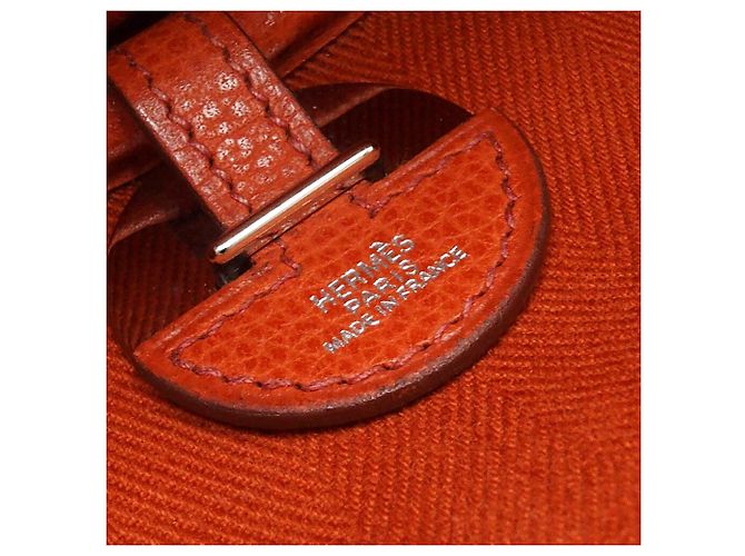 Bolso Colorado PM en Vaca Liege naranja y Tela Hermès - vista 5