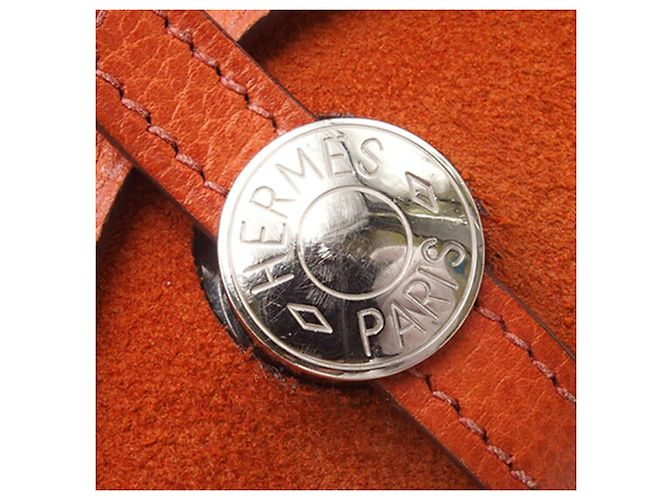 Bolso Colorado PM en Vaca Liege naranja y Tela Hermès - vista 7