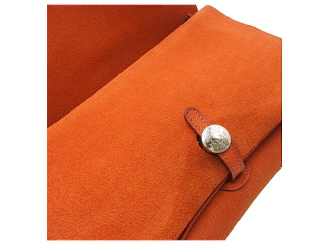 Bolso Colorado PM en Vaca Liege naranja y Tela Hermès - vista 8