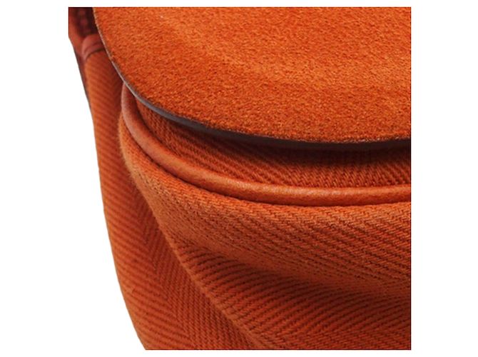 Bolso Colorado PM en Vaca Liege naranja y Tela Hermès - vista 9