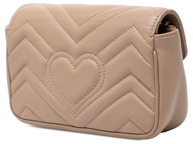 Gucci Borsa a tracolla mini GG Marmont Matelasse in pelle di vitello marrone - vista 2