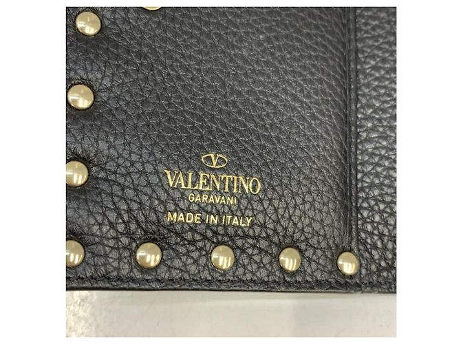 Portefeuille clouté Valentino Garavani en noir - vue 4