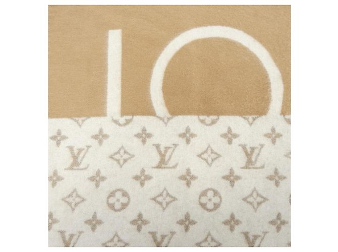 Monogram Split Schal von Louis Vuitton Braun Weiß - Ansicht 4
