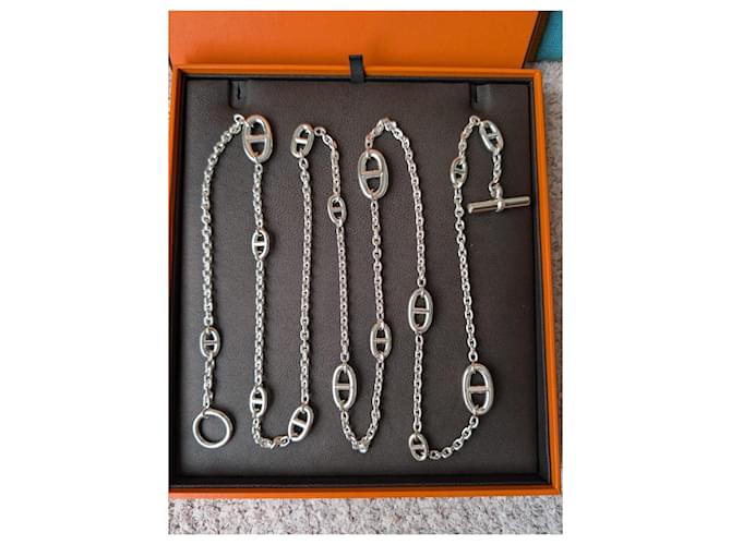 Hermès Collana Lunga Argento Farandole 120 cm Silver hardware - vista 10