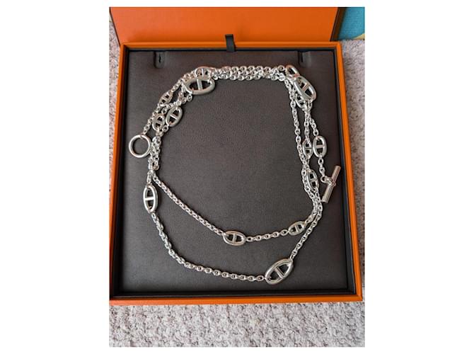 Hermès Collana Lunga Argento Farandole 120 cm Silver hardware - vista 11