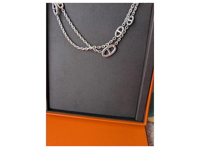 Hermès Collana Lunga Argento Farandole 120 cm Silver hardware - vista 14