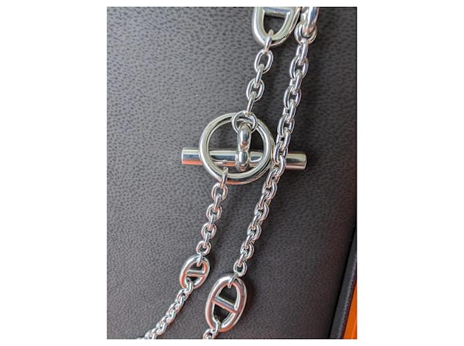 Hermès Collana Lunga Argento Farandole 120 cm Silver hardware - vista 16