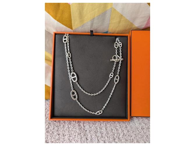 Hermès Collana Lunga Argento Farandole 120 cm Silver hardware - vista 19