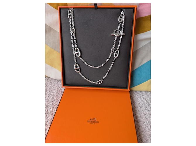Hermès Collana Lunga Argento Farandole 120 cm Silver hardware - vista 2