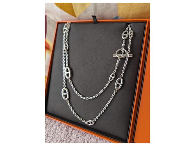 Hermès Collana Lunga Argento Farandole 120 cm Silver hardware - vista 5
