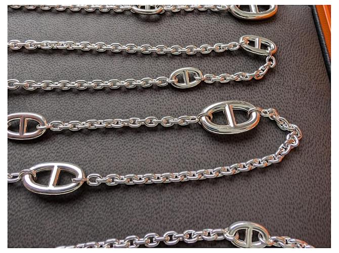 Hermès Collana Lunga Argento Farandole 120 cm Silver hardware - vista 7