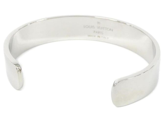 Louis Vuitton Bracciale Quadrato in Ottone LV Strass M MP2693 Argento - vista 2