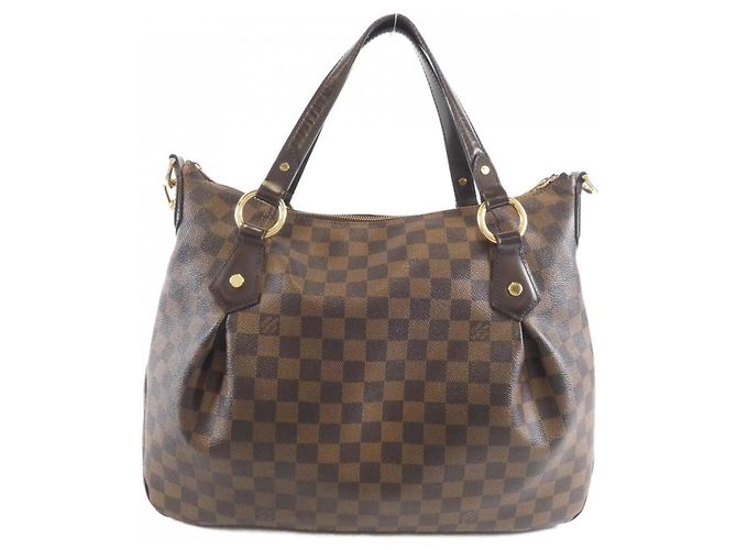 Evora Borsa Louis Vuitton Damier Évora MM Marrone - vista 2