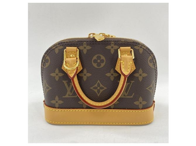 Borsa a mano Monogram Nano Alma M82717 Louis Vuitton Marrone - vista 2