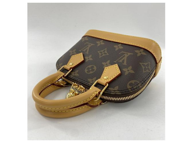 Borsa a mano Monogram Nano Alma M82717 Louis Vuitton Marrone - vista 4